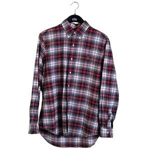 Ralph Lauren Shirt Mens Large Red Plaid Button Down Long Sleeve Custom Fit